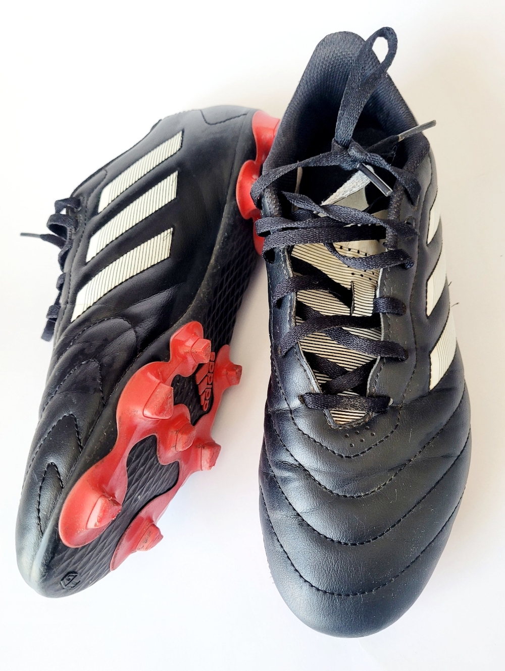 Adidas Goletto VIII Firm Ground Soccer Cleats Black/White/Red Men's 10 - Picture 2 of 15